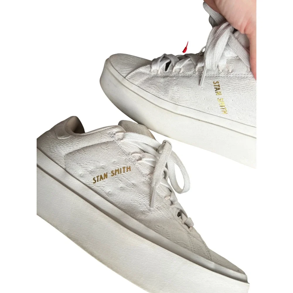 Adidas Stan Smith Platform Floral Embroidered White Sneakers Shoes‎ Womens